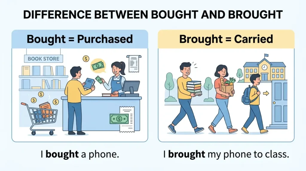 Difference Between Bought and Brought