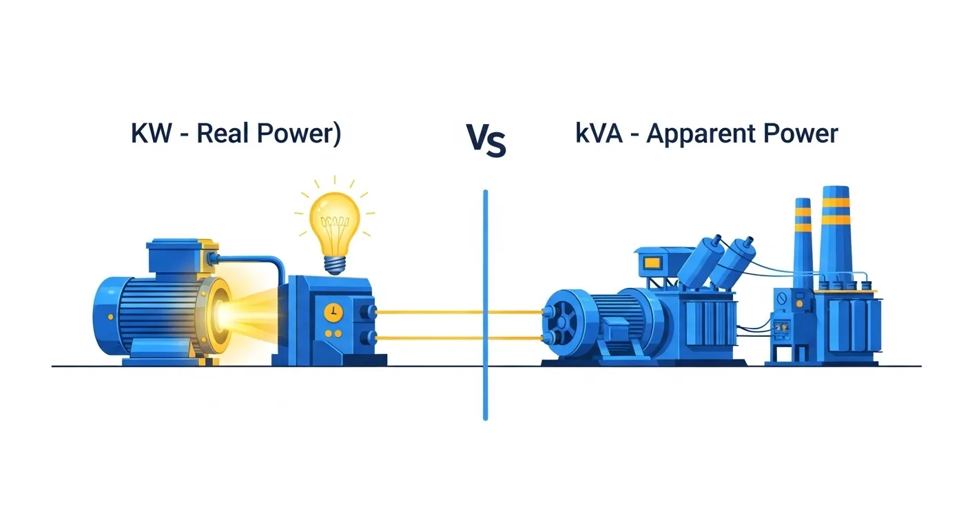 difference between kw and kva