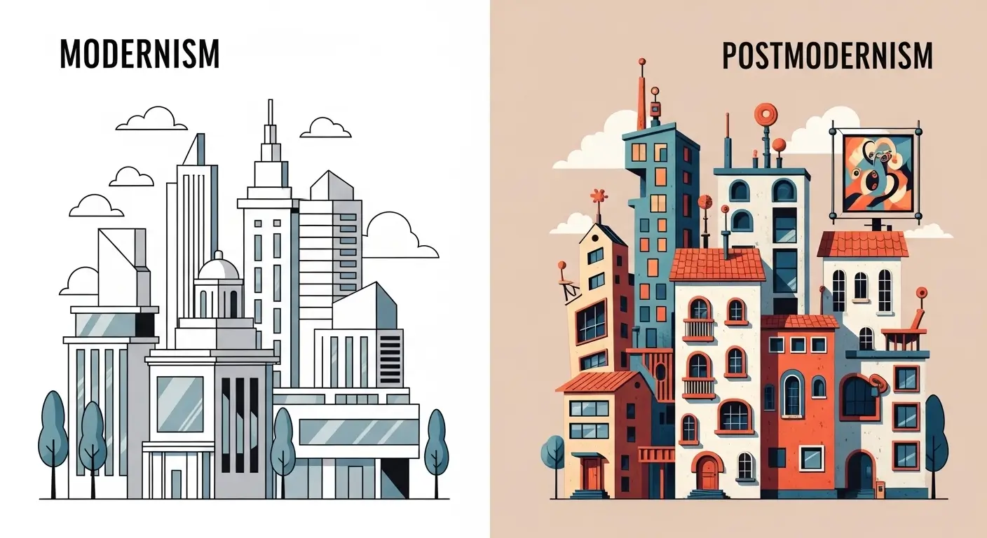 difference between modernism and postmodernism