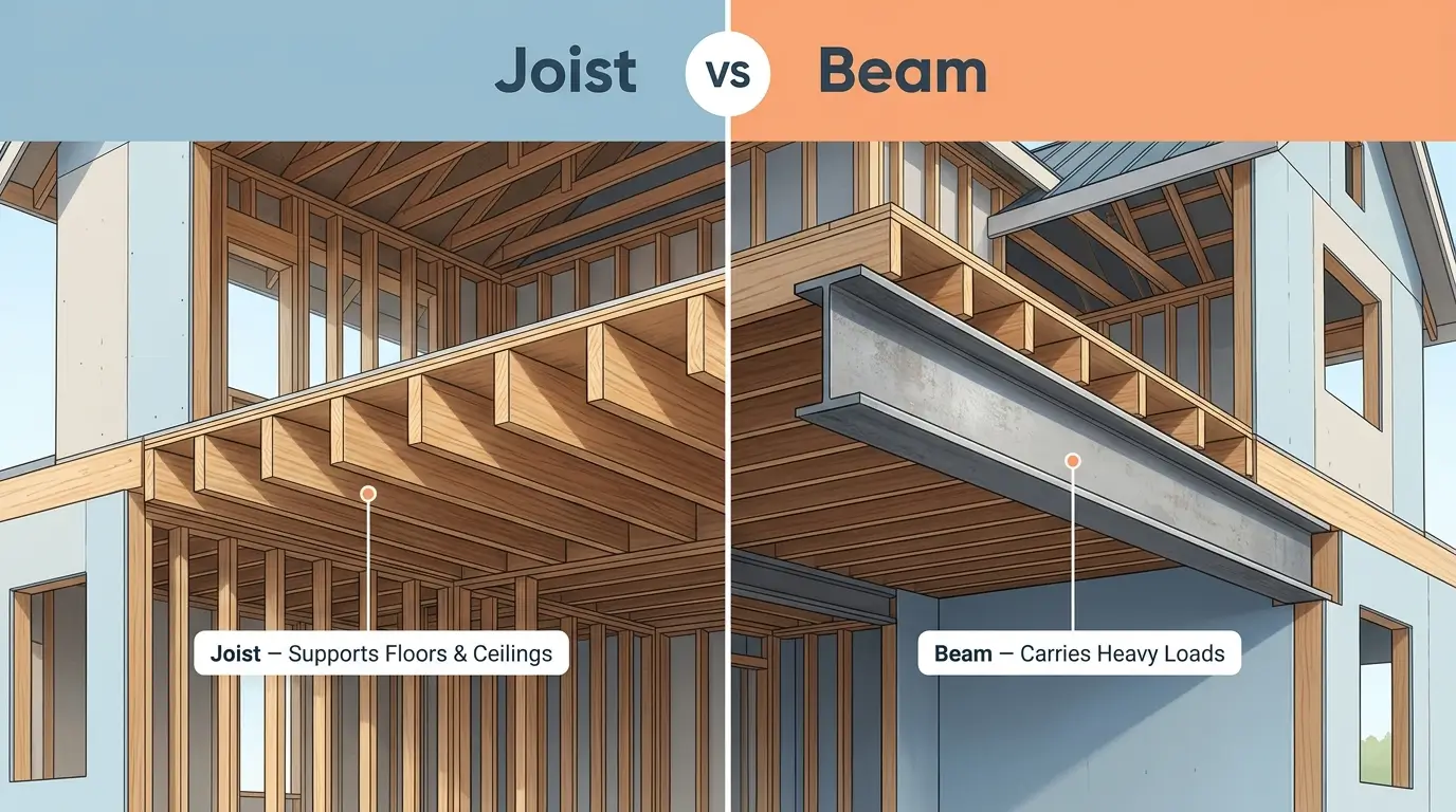 difference between joist and beam