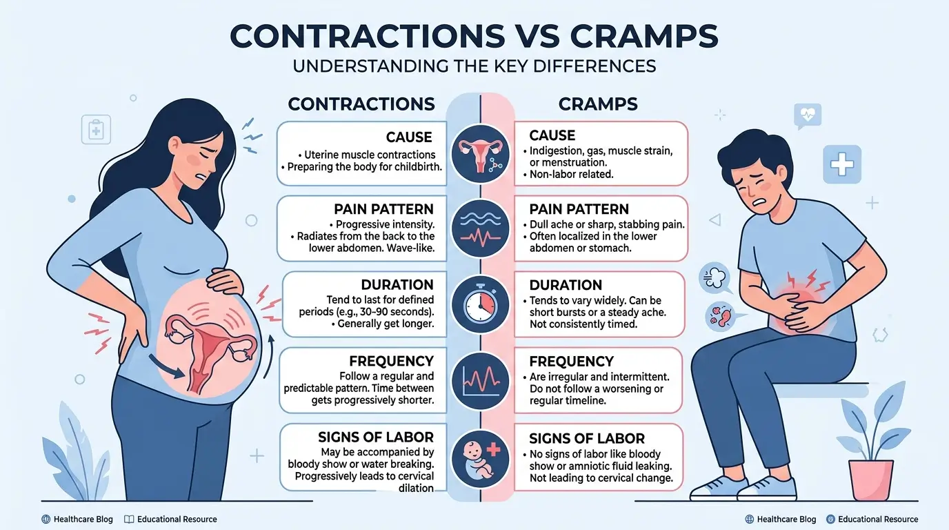 Contractions vs Cramps